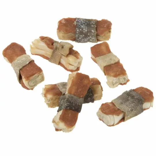 Huesitos cubiertos de salmón