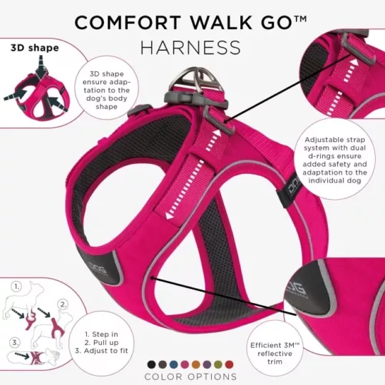 Arnés DOG Copenhagen Confort Walk Go Fucsia - Imagen 4