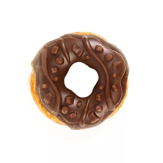 Donut de pollo con glaseado de algarroba