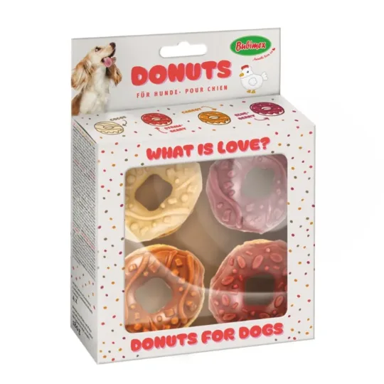 Pack de 4 donut de pollo con glaseado de frutas