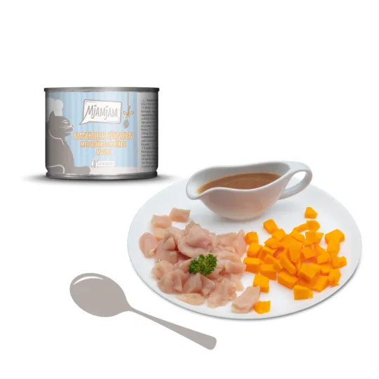 MjAMjAM – Pollo Escaldado con Calabaza al vapor 185gr - Imagen 2