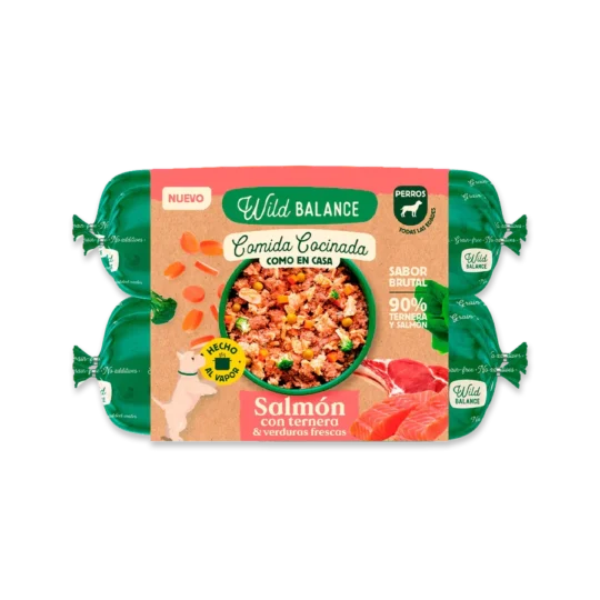 Wild Balance Comida Cocinada Salmón y Ternera con verduras