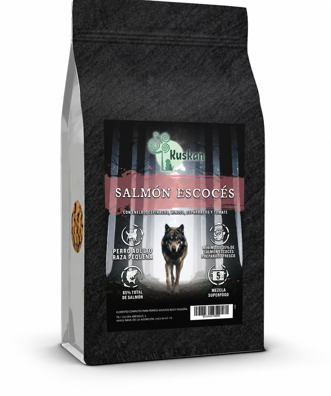 Kuskan Superfood Perro Adulto Raza Pequeña Salmón Escocés
