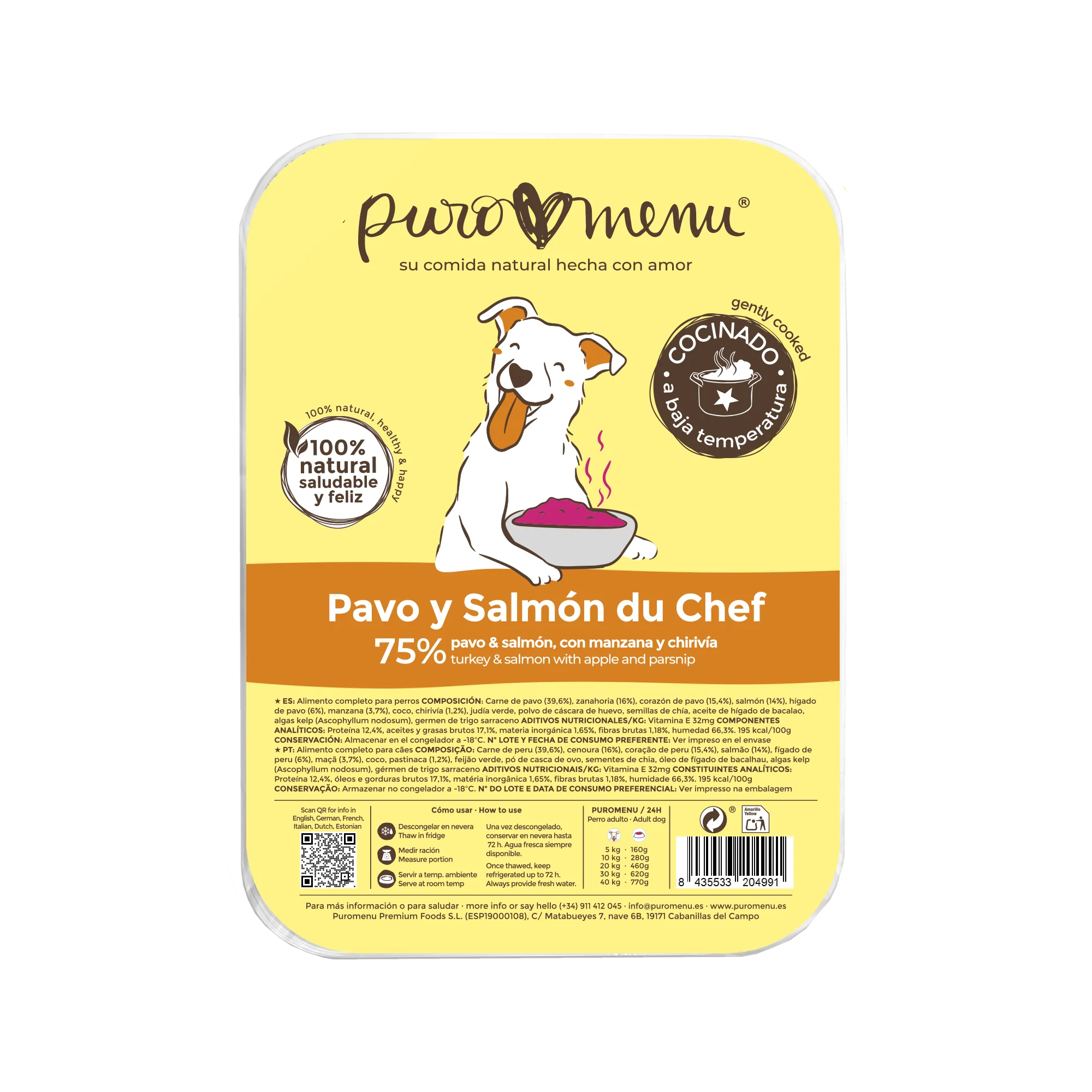 Puromenu Menú Pavo y Salmón du Chef